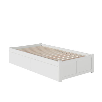 Cullers Solid Wood Platform Bed with Panel Footboard & Storage Drawers by Harriet Bee
