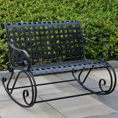 Outdoor Nocona Rocking Metal Bench by Fleur De Lis Living