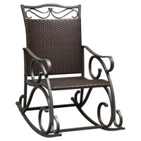 Nome Wicker Resin & Steel Patio Glider Chair by Fleur De Lis Living