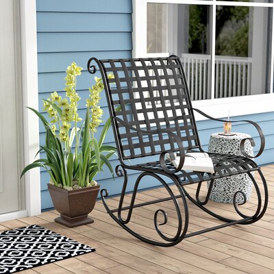 Apisan Iron Outdoor Patio Rocking Chair by Lark Manor