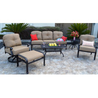 Allene 6 Piece Sunbrella Sofa Seating Group with Cushions