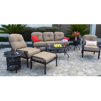 Allene 7 Piece Sunbrella Sofa Seating Group with Cushions by Lark Manor
