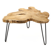 Loredana Solid Wood 3 Legs Coffee Table by Union Rustic