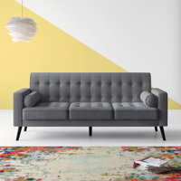 Benayah 75.5" Linen Square Arm Sofa by George Oliver