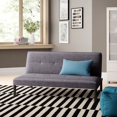 Iselys Twin 64" Wide Tight Back Convertible Sofa by Ebern Designs