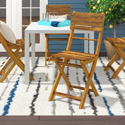 Remillard Acacia Outdoor Dining Side Chairs by Union Rustic