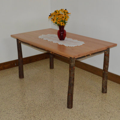 Wyton Hickory Solid Wood Dining Table by Loon Peak