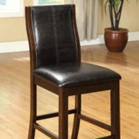 Myers Mathais Leather Upholstered Ladder Back Parsons Chair in Brown by Red Barrel Studio