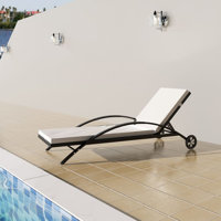 Vivanco 78.7" Long Reclining Single chaise with Cushions