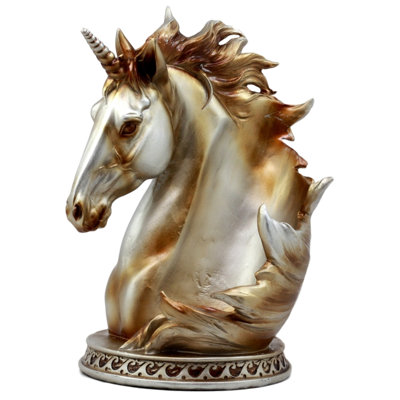Diekmeyer Mystical Glade Unicorn Bust 1 Bottle Tabletop Wine Bottle Rack by World Menagerie