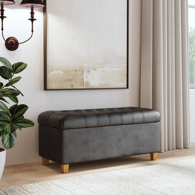 Ardice Faux Leather Upholstered Storage Bench by Lark Manor