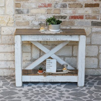Fegan 36" Solid Wood Console Table by Highland Dunes