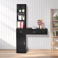Dockrey Wall Mount Salon Spa Hair Styling Station Shelf Desk Storage Cabinet by Latitude Run