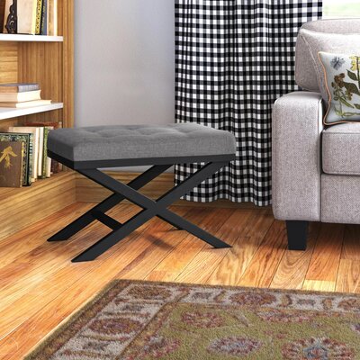 25" Tufted Rectangle Standard Ottoman by 17 Stories