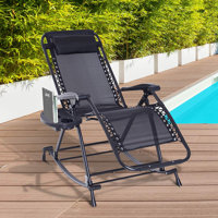 Outdoor Lexi Rocking Metal Chair by Arlmont & Co.
