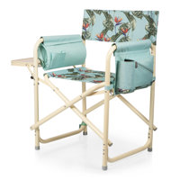 Outdoor Directors Chair with Side Table - Beach Chair for Adults - Camping Chair with Table Schell