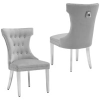 Haikey Tufted Velvet Wing Back Side Chair by Rosdorf Park