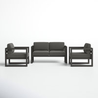 Smith 3 Piece Sofa Seating Group with Sunbrella Cushions by AllModern