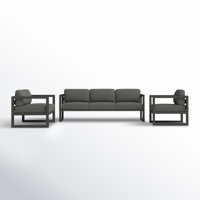 Smith 3 Piece Sofa Seating Group with SunbrellaCushions by AllModern