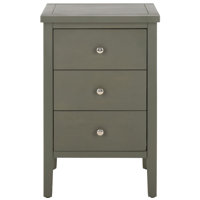 Joanna Solid Wood 3 Drawer End Table with Storage by Highland Dunes