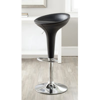 Bunky Swivel Adjustable Height Bar Stool by Orren Ellis