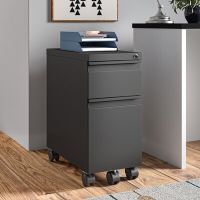 Jimmy 2-Drawer Mobile Vertical Filing Cabinet by Inbox Zero