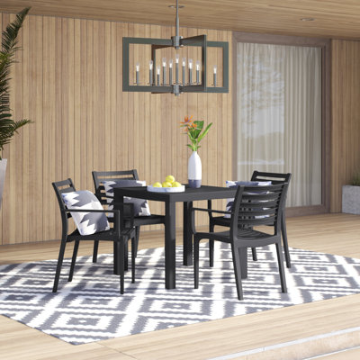 Quadis Square 4 - Person 31.5" Long Dining Set by Latitude Run