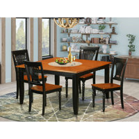 Teressa Butterfly Leaf Rubberwood Solid Wood Dining Set by Alcott Hill