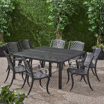 Ashleigh Outdoor 9 Piece Dining Set by Darby Home Co
