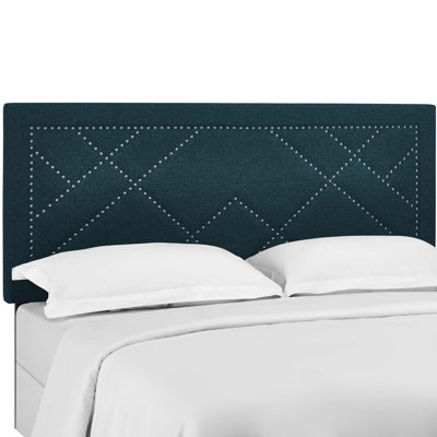 Modway Carson Carrington Stryn Nailhead Upholstered Linen Headboard by Modway