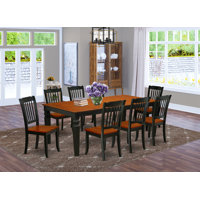 Ladner 8 - Person Rubberwood Solid Wood Dining Set by August Grove