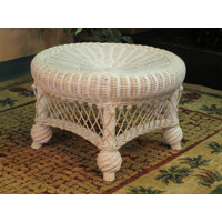 Neves 22" Wide  Round Standard Ottoman by August Grove