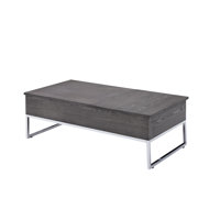 Beckwith Lift Top Coffee Table in Gray Oak and Chrome by Brayden Studio