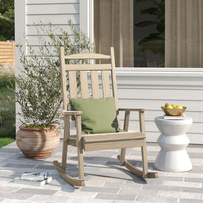 Beda Classic Porch Rocking Solid Wood Chair by Rosecliff Heights