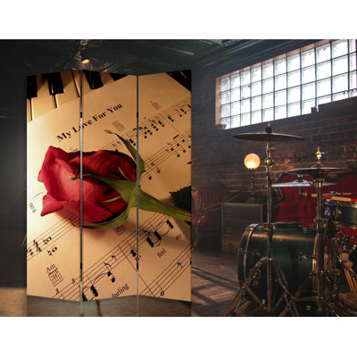 Gutirrez Music 3 Panel Room Divider