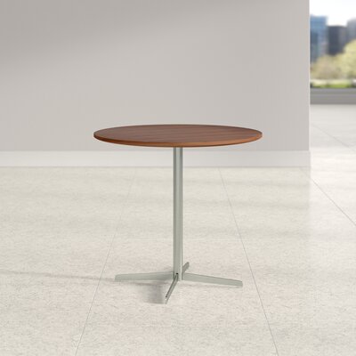 Kerveen Circular Solid Wood Meeting Table by Upper Square
