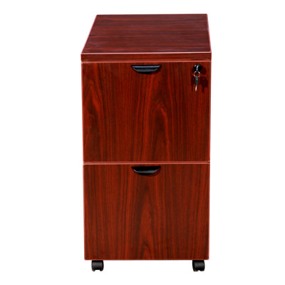 Case Goods 2-Drawer Mobile Vertical Filing Cabinet by Boss Office Products