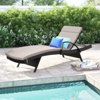 Billur 79.25" Long Reclining Single Chaise with Cushions by Wade Logan