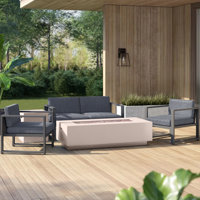 Alexios Outdoor 5 Piece Sofa Seating Group with Cushions by Ivy Bronx