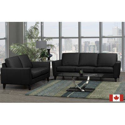 Brunet 2 Piece Genuine Leather Living Room Set by Brayden Studio