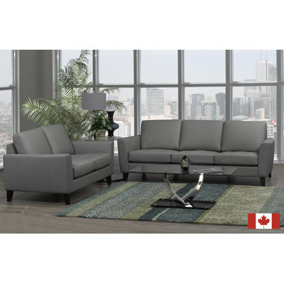 Brunet 2 Piece Genuine Leather Living Room Set by Brayden Studio