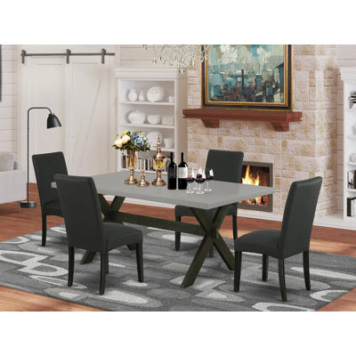 Vernie Rubberwood Solid Wood Dining Set by Lark Manor