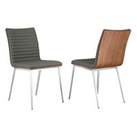 Glenwhirry Upholstered Side Chair in Stainless Steel by Orren Ellis