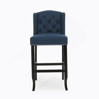 Fabric Tufted Wingback Stools by Red Barrel Studio
