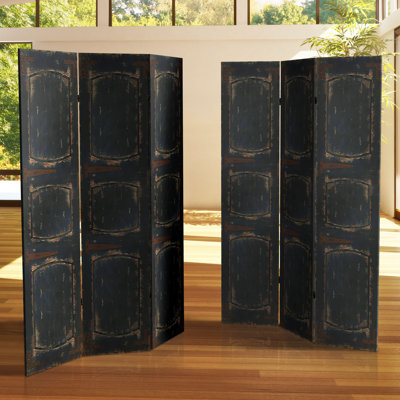 Wimer 47.25" W x 72" H 3 - Panel Folding Room Divider by World Menagerie