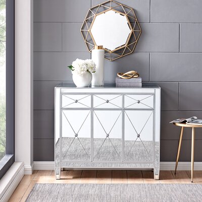Stgeorge 3 Door Mirrored Accent Cabinet by House of Hampton