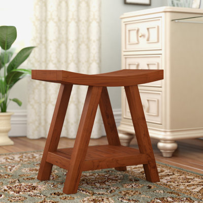 Undercliff Solid Wood Accent Stool by Charlton Home
