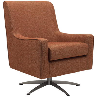 Basilina 26.25" Wide Swivel Armchair by Wade Logan