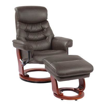 Monroy 34" Wide Manual Swivel Ergonomic Recliner with Ottoman by Latitude Run