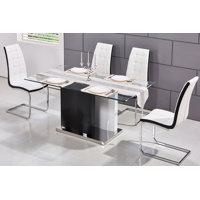 Kingsdown 63" Modern Glass Dining Table by Orren Ellis